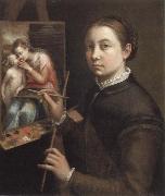 Sofonisba Anguissola self portrait at the easel oil painting picture wholesale